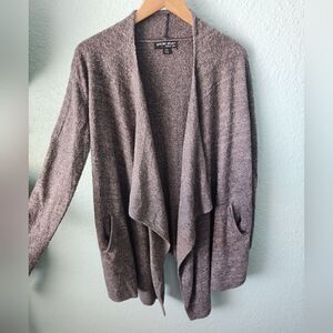 Barefoot dreams cozy chic ultra lite Open front cascade cardigan sweater